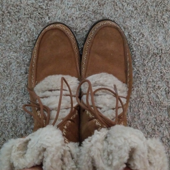 The Sak Josie suade tobacco short flat boots - Picture 2 of 8